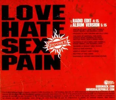 Godsmack Love Hate Sex Pain USA Promo Cd Album UNIR22443-2 L