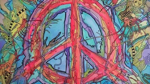 Hippie Peace Sign Psychedelic Trippy HD Trippy Wallpapers HD