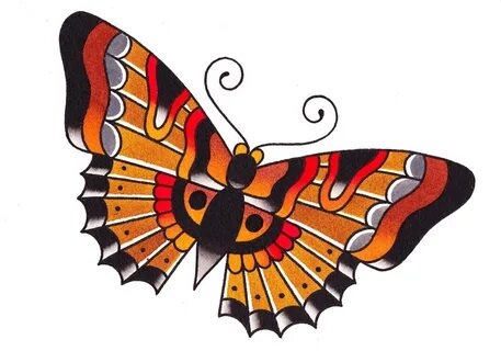 Traditional Butterfly Tattoo Pattern - FMag.com