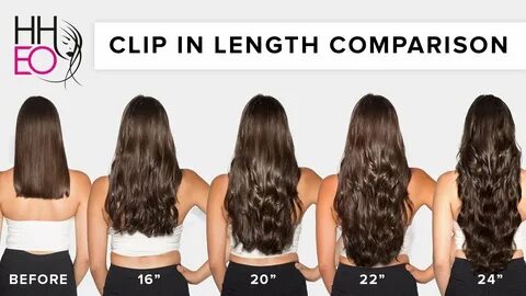 Clip In Hair Extensions Length Guide HHEO - YouTube