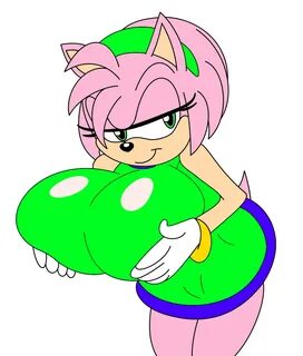 Xbooru - 1girl amy rose big breasts breasts clothes daredemo