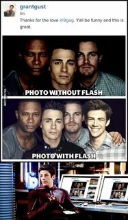 9GAG with Flash! (From Grant Gustin's Instagram) - Gaming Fl