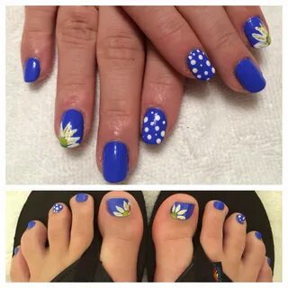 royal blue toe nail designs - Wonvo
