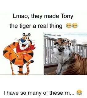 Lmao They Made Tony the Tiger a Real Thing Cookies and Pizza