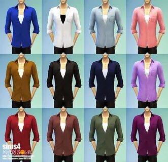 Open button shirts at Marigold " Sims 4 Updates
