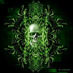 Green Fire Skull Wallpaper Fire Skull Captain A Ghost - Lime