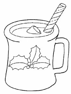 Hot Chocolate Coloring Sheet Coloring Pages Of Santa Enjoyin