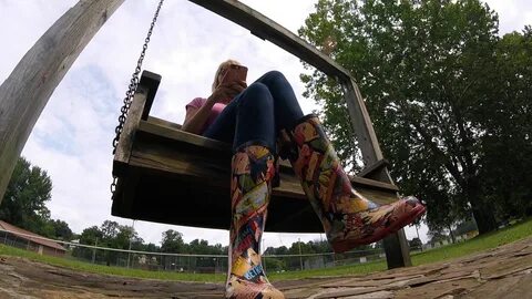 Buddahs Playground - Brand New Rain Boots and Leg Crossing i