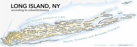 Long Island, New York according to Urban Dictionary Map, Urb