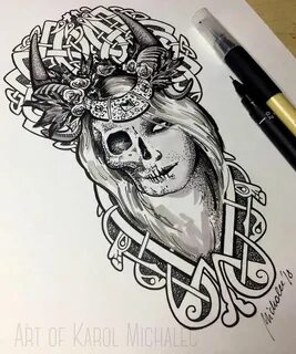 Image result for goddess Hel Sticker Norse tattoo, Norse myt