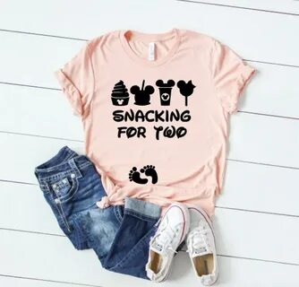 Disney VacationSnacking For Two Pregnancy Announcement Shirt