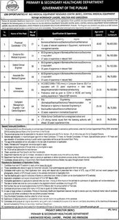 Health Department BERC Lahore Multan Sargodha Jobs NTS Roll 