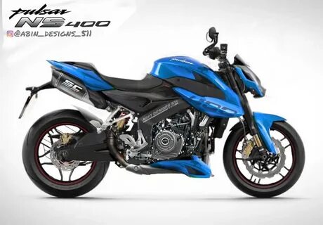 Bajaj Pulsar NS400 with SC Project Exhaust System - Renderin