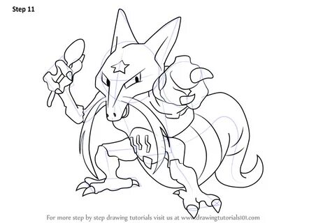 Step by Step How to Draw Kadabra from Pokemon : DrawingTutor