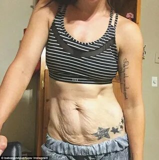 Mother-of-three shares inspiring images of her abs covered w