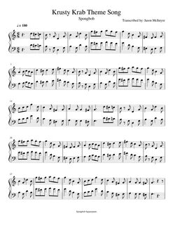 Krusty Krab Theme Music Sheet music for Accordion (Solo) Mus