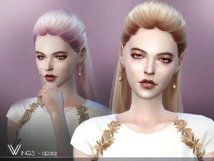 The Sims Resource: WINGS-OE0102 hair - Sims 4 Hairs