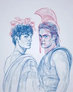 ALICE BLAKE ART - Patroclus and Achilles as portrayed in The
