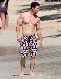 Mark Wahlberg Flaunts Six Pack In Barbados As He Makes Out W