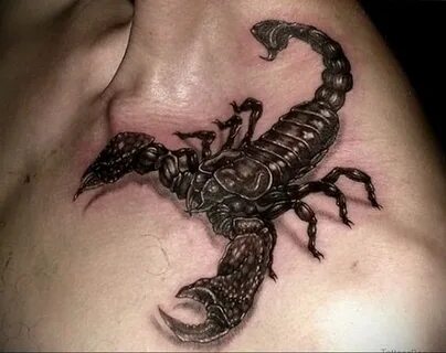Фото Тату скорпион на шее 16.01.2021 № 0046 -scorpion tattoo