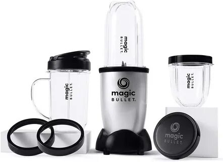 Silver Small The Original Magic Bullet 11 Piece Set Blender 