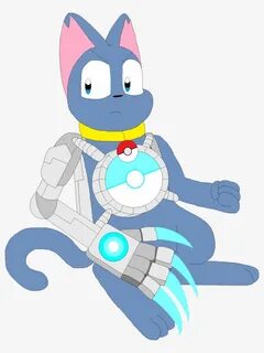 Cyber Claw Riolu - Bluecat Riolu Star Cat Transparent PNG - 