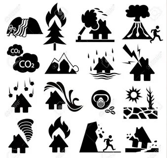 Natural Disaster Icon Set Royalty Free SVG, Cliparts, Vector