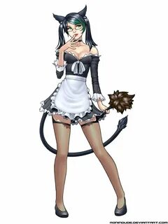 Commission - Miqote Maid by RoninDude Cat girl, Maid, Maid o