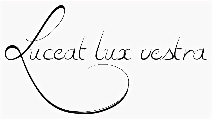 "Luceat lux vestra" - tattoo lettering, download free scetch