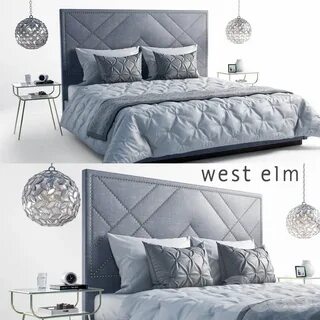 west_elm bed - Кровати - 3D Модель