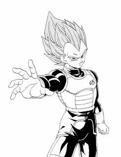 Super Saiyan Blue Vegeta Drawn in the original animations of