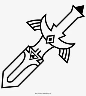 Master Sword Coloring Page - Imagens De Espadas De Fogo Para