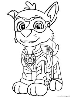 Print PAW Patrol Mighty Pups Rockys coloring pages Paw patro