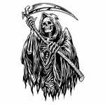 Pin by денис скоров on ТРАФАРЕТЫ Reaper tattoo, Grim reaper 