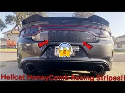 HONEYCOMB RACING STRIPES ON A DODGE CHARGER HELLCAT! BEST EX
