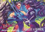 Psylocke vs. Revanche #136 - Marvel Comic 1994 Trading Card