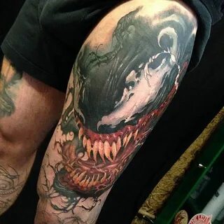 Artist: Tom Strom Venom tattoo, spotless specimen of perfect