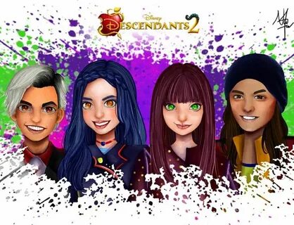 This is my fan art of descendants 2 's carlos, evie, mal, an