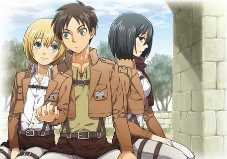 They're holding hands 😍 Attack on titan anime, Attack on tit