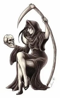 Image result for Beautiful Female Grim Reaper Drawings Femal