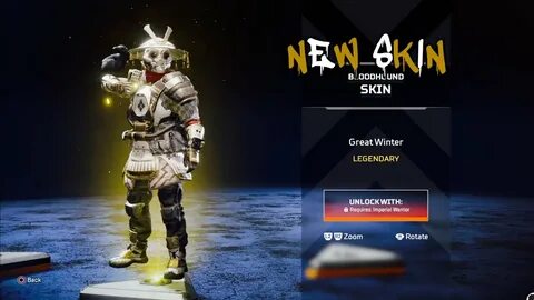 NEW* Great Winter Legendary BloodHound Skin - YouTube
