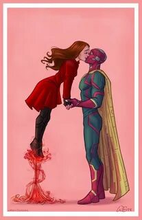 Wanda MAXIMOFF (SCARLET WITCH) and Vision Earth 19999 Marvel