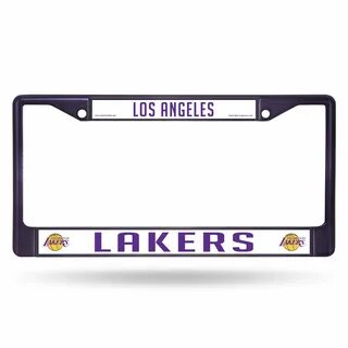 Los Angeles Lakers License Plate Frame Metal Purple License 