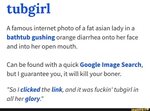Tubgirl A famous internet photo of a fat asian lady in a bat
