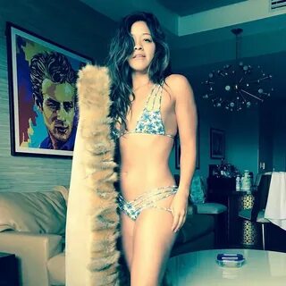 Gina Rodriguez Fish-Print Bikini POPSUGAR Latina
