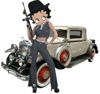 Bonnie & Clyde outfit, pose & car Betty boop pictures, Black