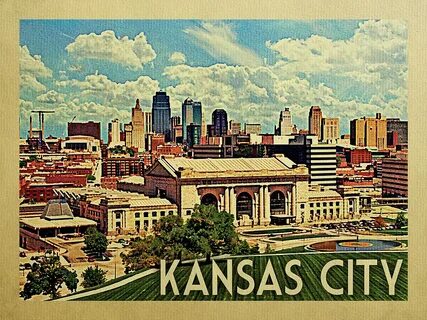 Kansas City Travel Poster Digital Art by Flo Karp Fine Art A