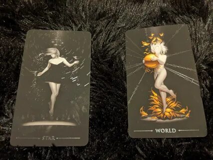 I ordered two sample cards of the True Black Tarot deck when