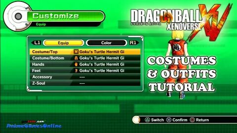 Dragon Ball Xenoverse Costumes Outfits Tutorial - YouTube