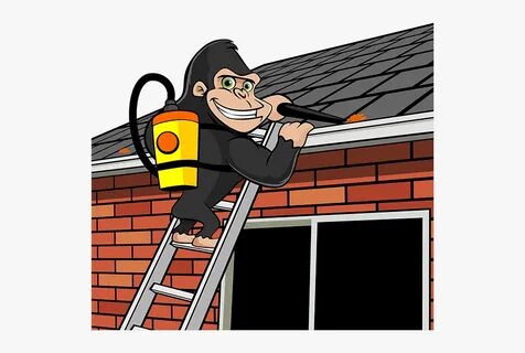 Gutter Cleaning Gorilla - Gutter Cleaning Clipart , Transpar